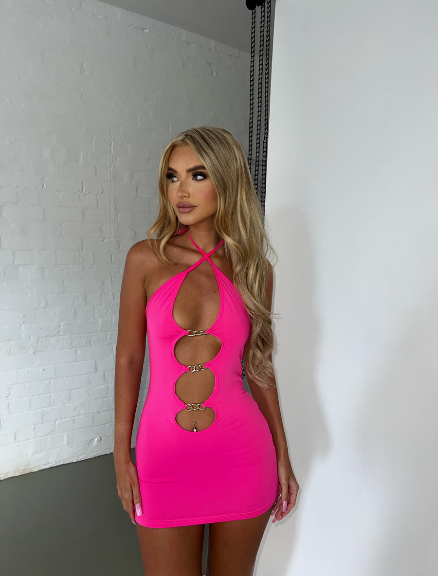 Harley Cut Out Dress - Pink (SALE)
