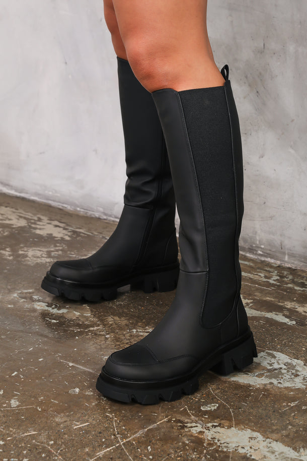 Reign Knee High Boots - Black (SALE)