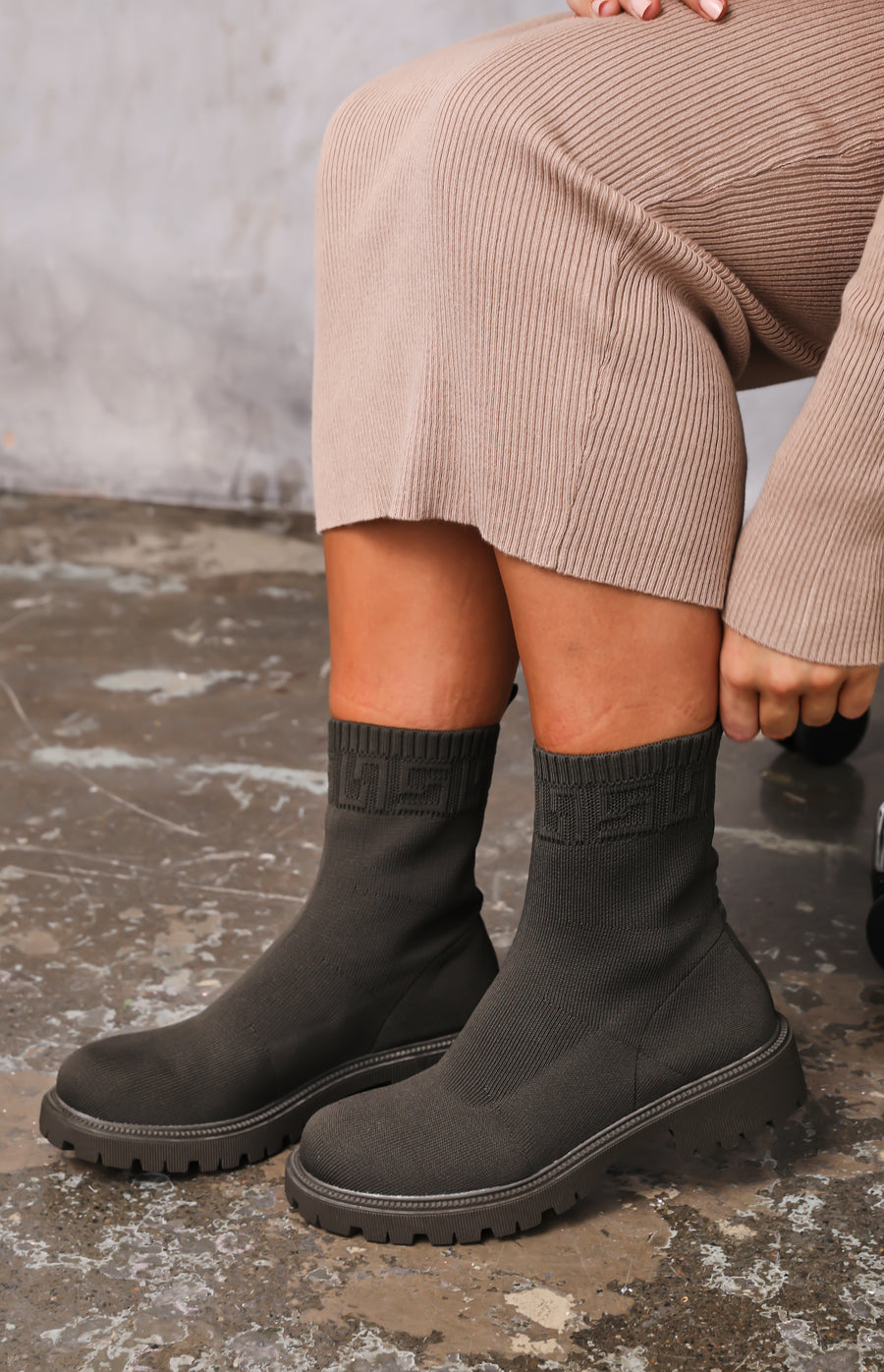 Sock Boots - Khaki (SALE)