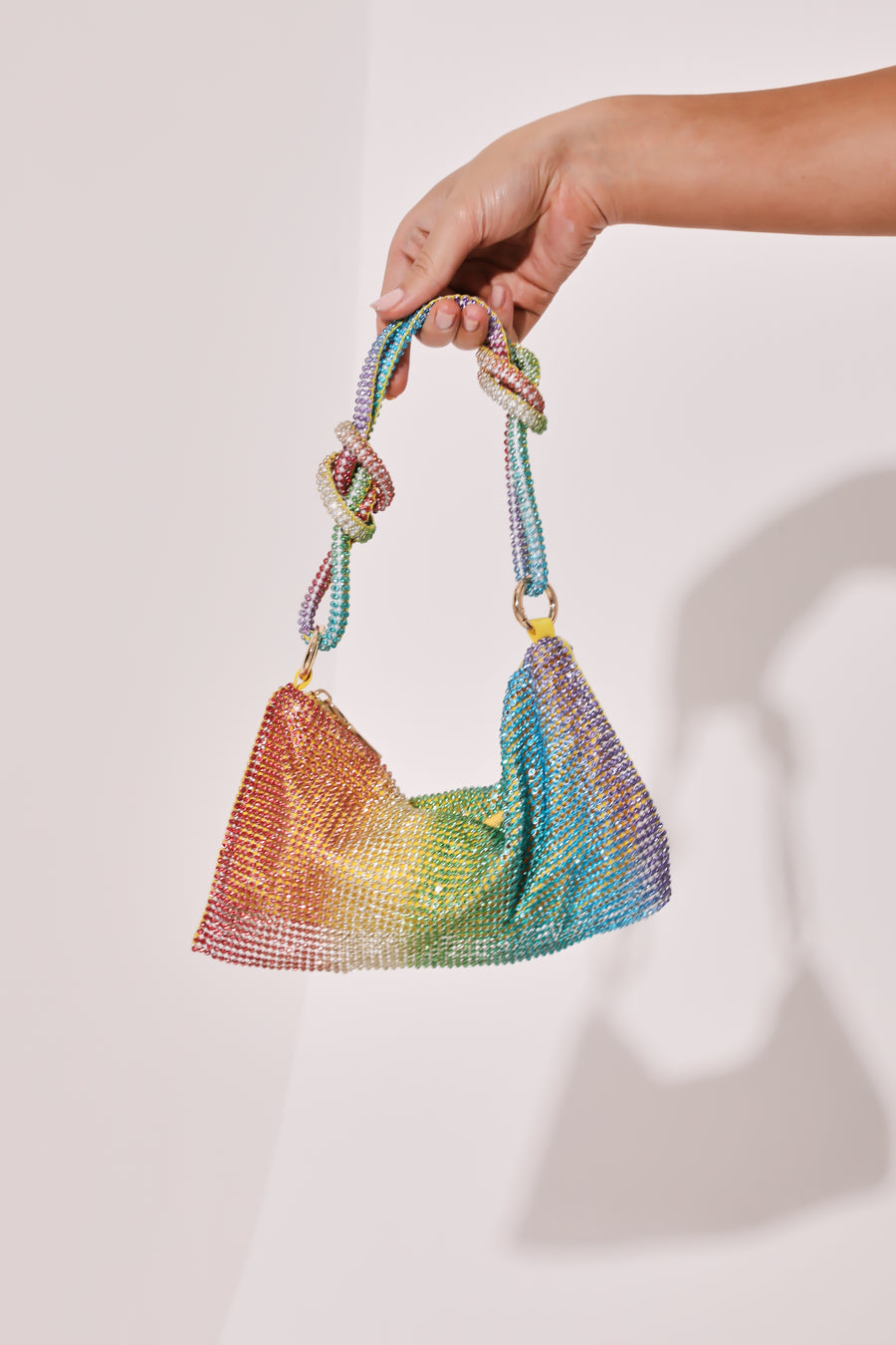 Diamanté Shoulder Bag - Rainbow
