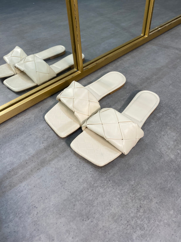 Ruby Wovan Sandal - Beige (SALE)
